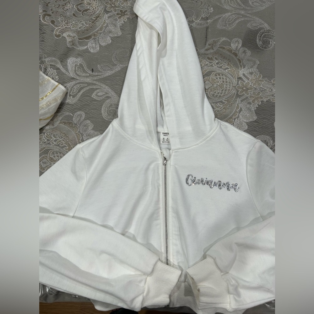 Customized crop hoodie from Shein